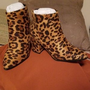 Leopard Ankle Boots
